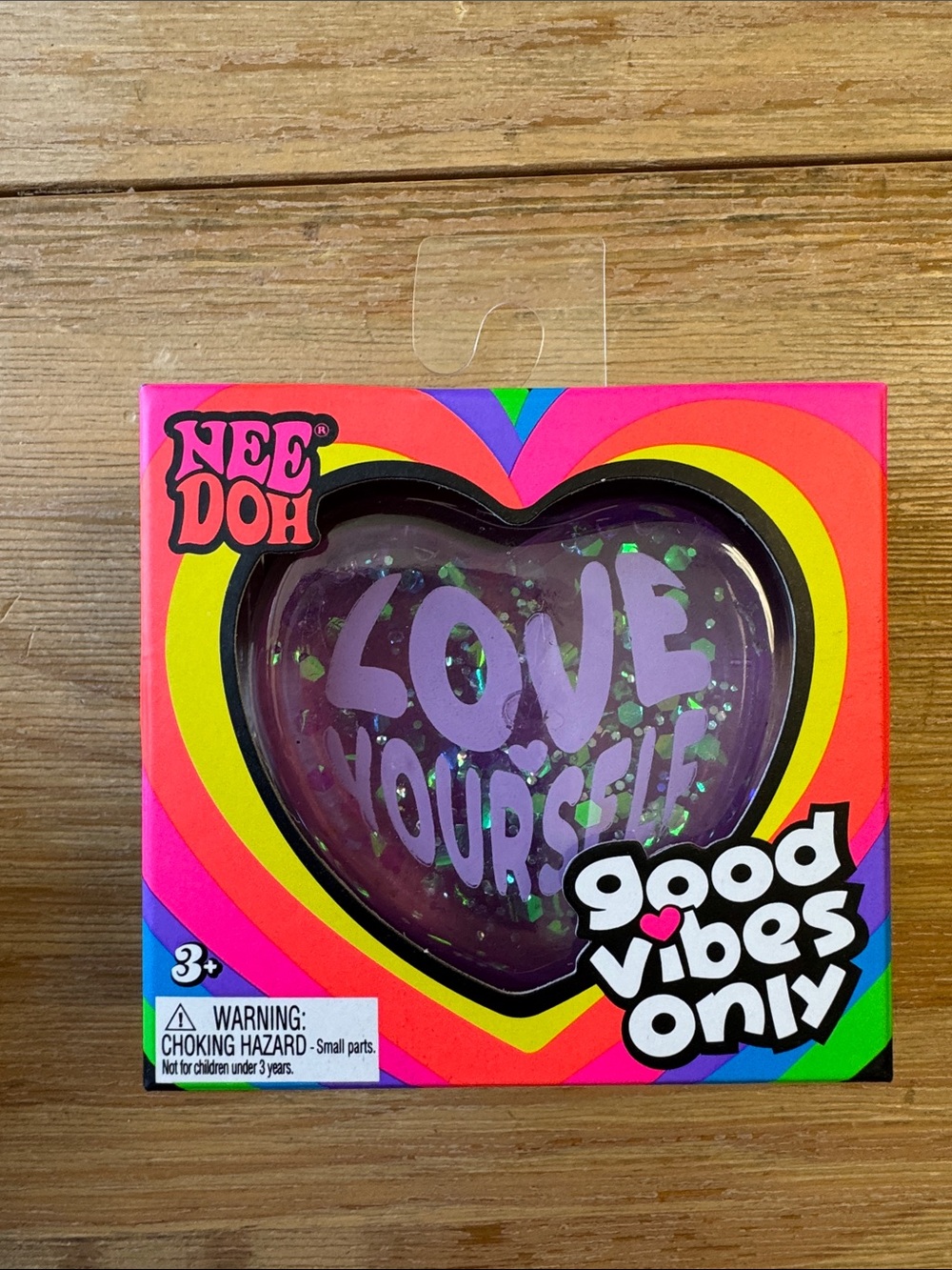 Nee Doh Heart Stress Ball – Purple 'Love Yourself' – Good Vibes Only